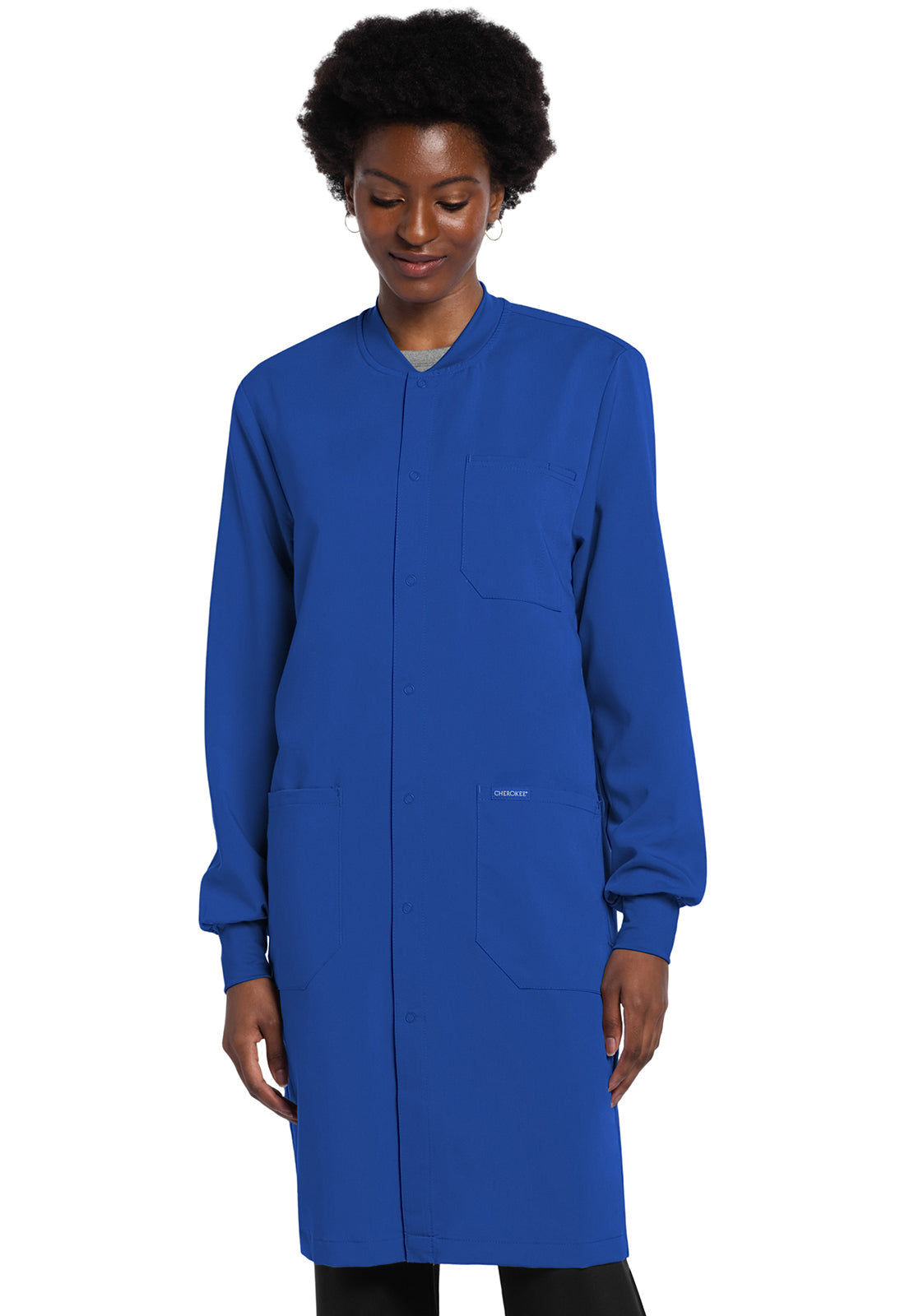 Unisex 40" Snap Front Lab Coat - Royal